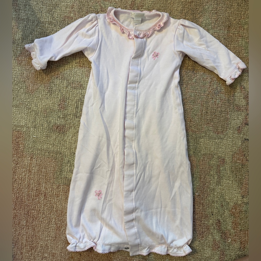 Kissy kissy pink convertible gown newborn/ small
